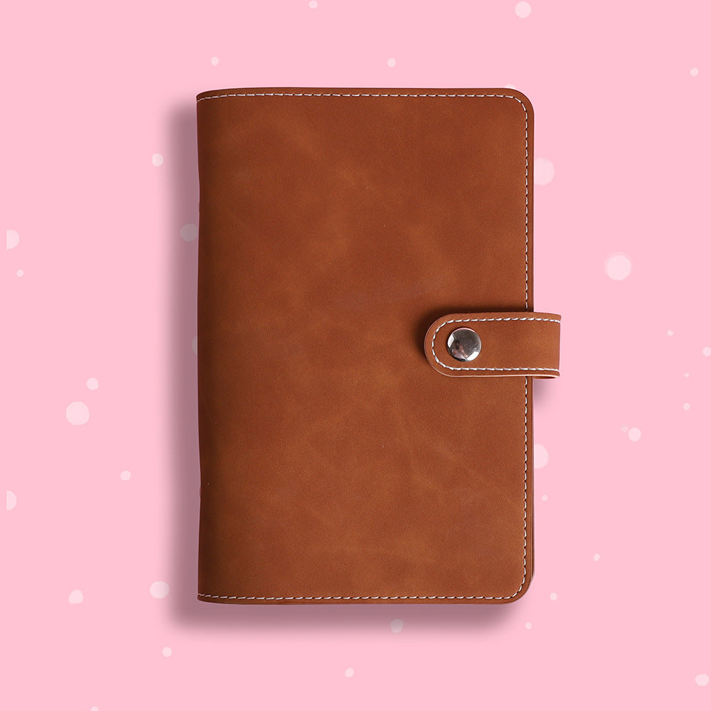 A6 Loose-Leaf Detachable Buckle Simple Hand Account Soft Leather Notebook