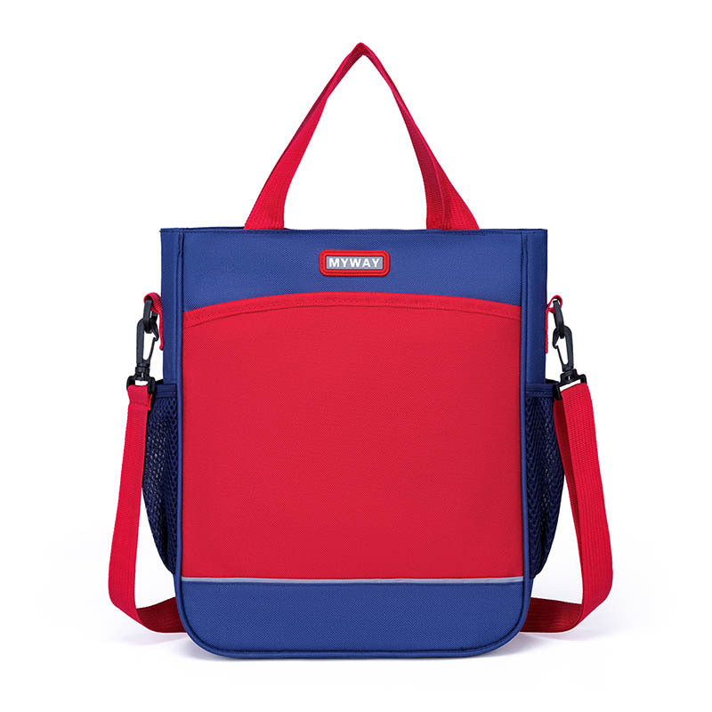 Children Fashion Girls Boys Color Matching Nylon Handbag Backpack School Bag