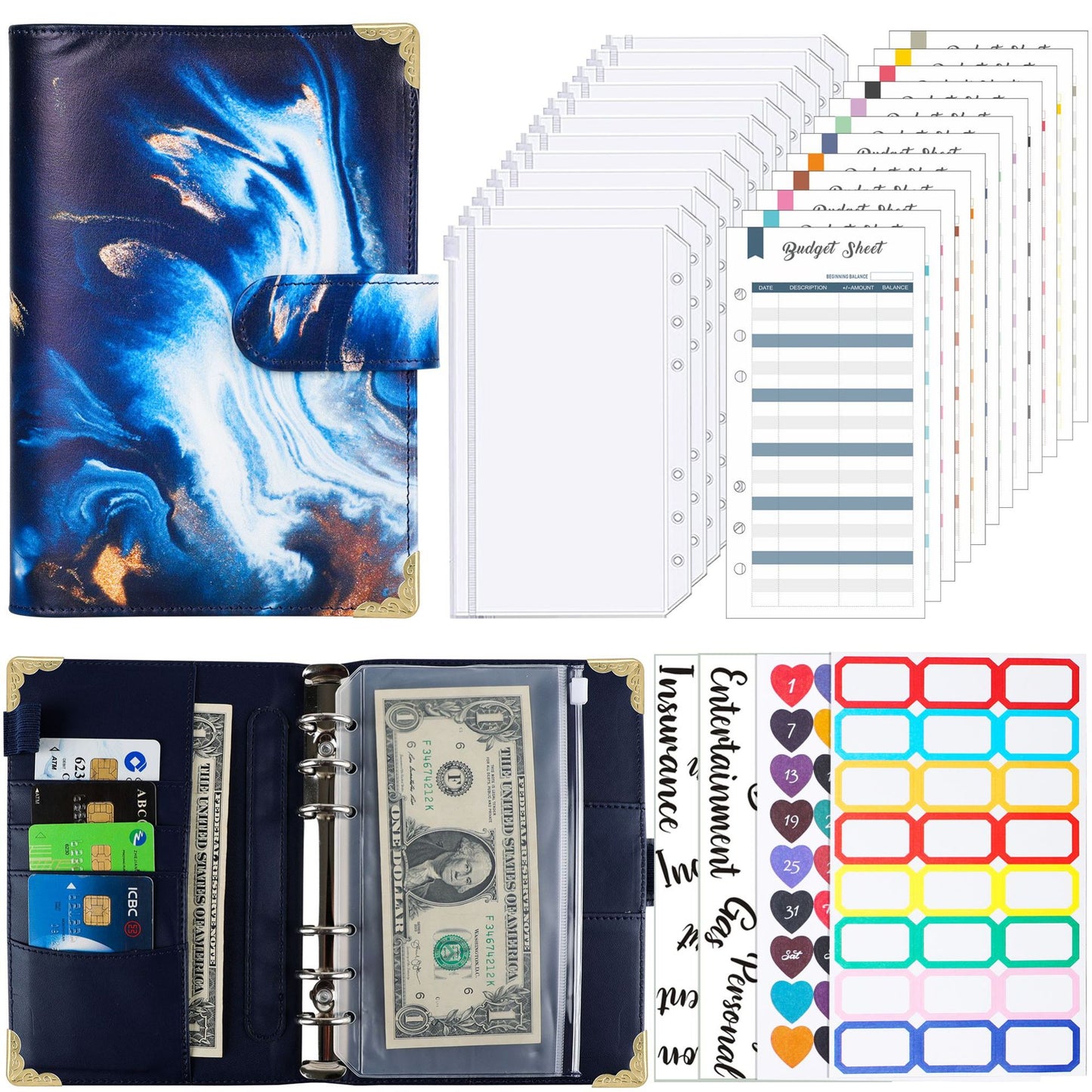 A6 Loose-Leaf Color Book Printing Leather PU Notebook