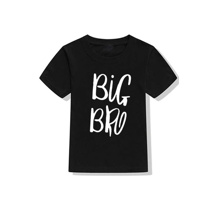 Children Kids Baby Fashion Girls Boys Sister Brother Round Neck T-Shirt