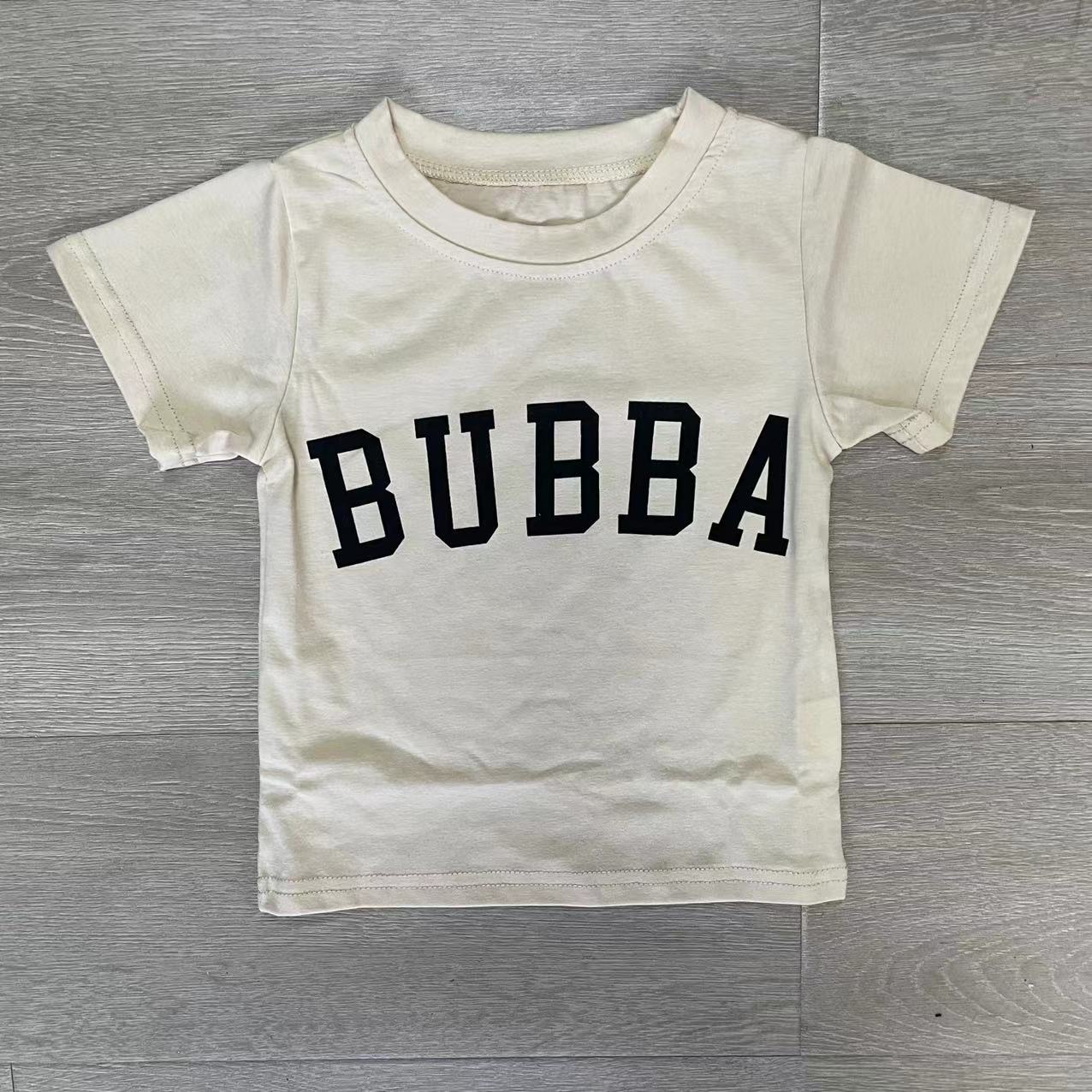 Kids Casual Round Neck Letter Print Pullover Short-Sleeved Top