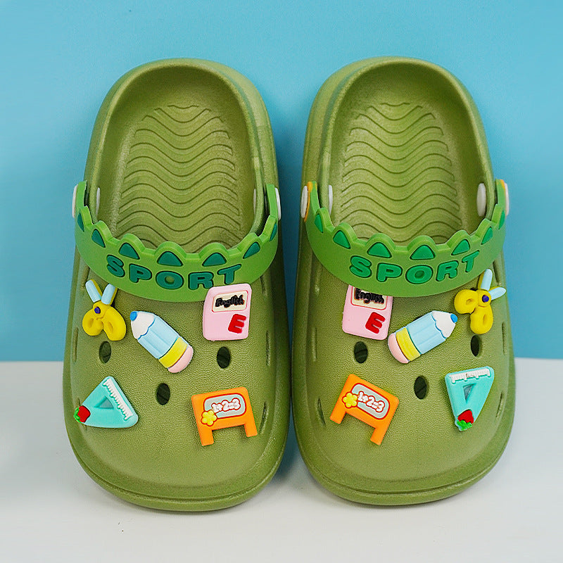 Children Kids Baby Fashion Girls Boys Casual Back To School Pencil Soft Sole Casual Clogs Slippers Shoes