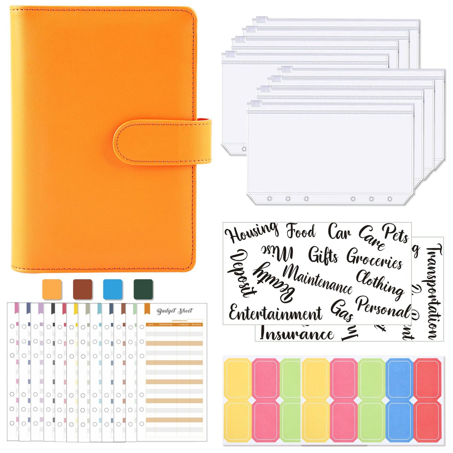 A6 Binder Budget Macaron Leather Notebook