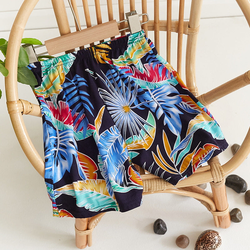 Children Kids Baby Fashion Girls Boys Casual Basic Print Beach Shorts