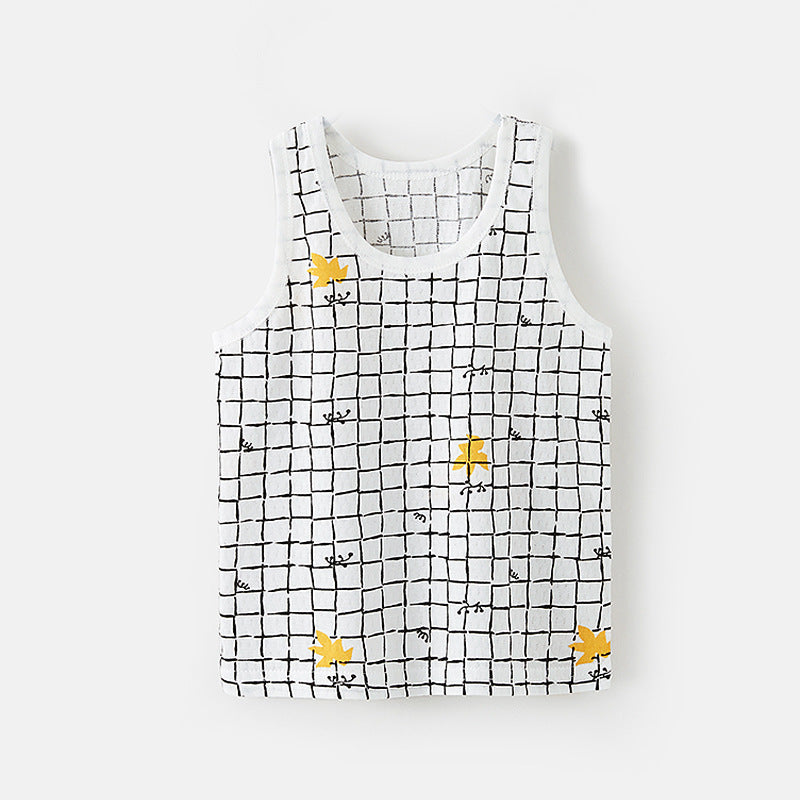 Kids Toddler Boys Girls Casual Cute Cartoon Print Tank Top