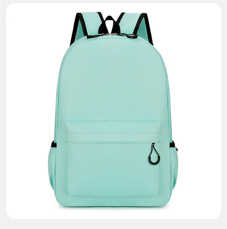 Children Fashion Girls Boys Color Matching Canvas Backpack School Bag