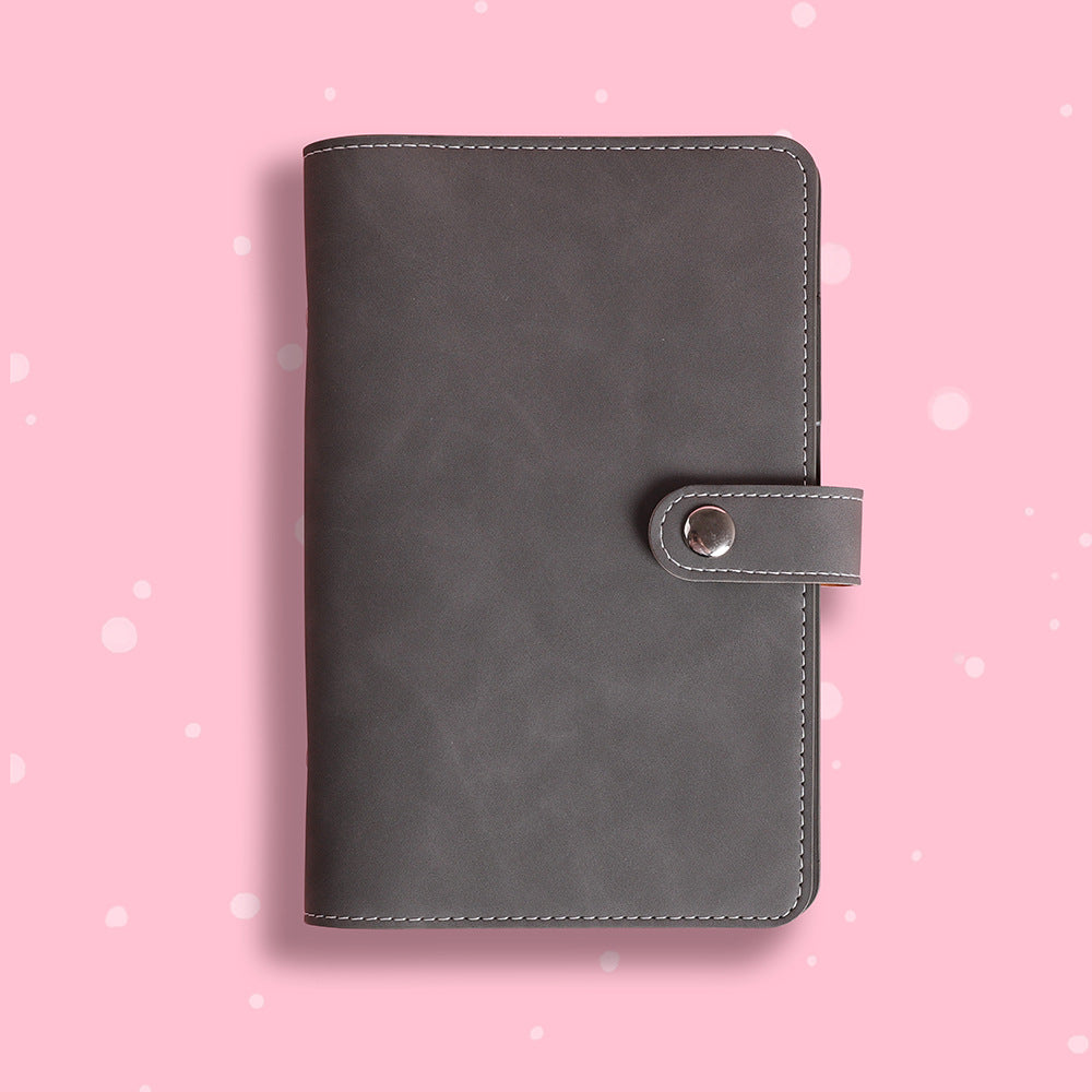 A6 Loose-Leaf Detachable Buckle Simple Hand Account Soft Leather Notebook
