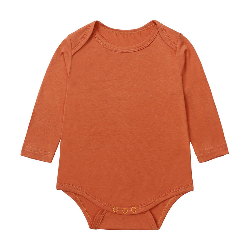 Kids Baby Boys Girls Casual Cute Solid Color Long Sleeve Romper