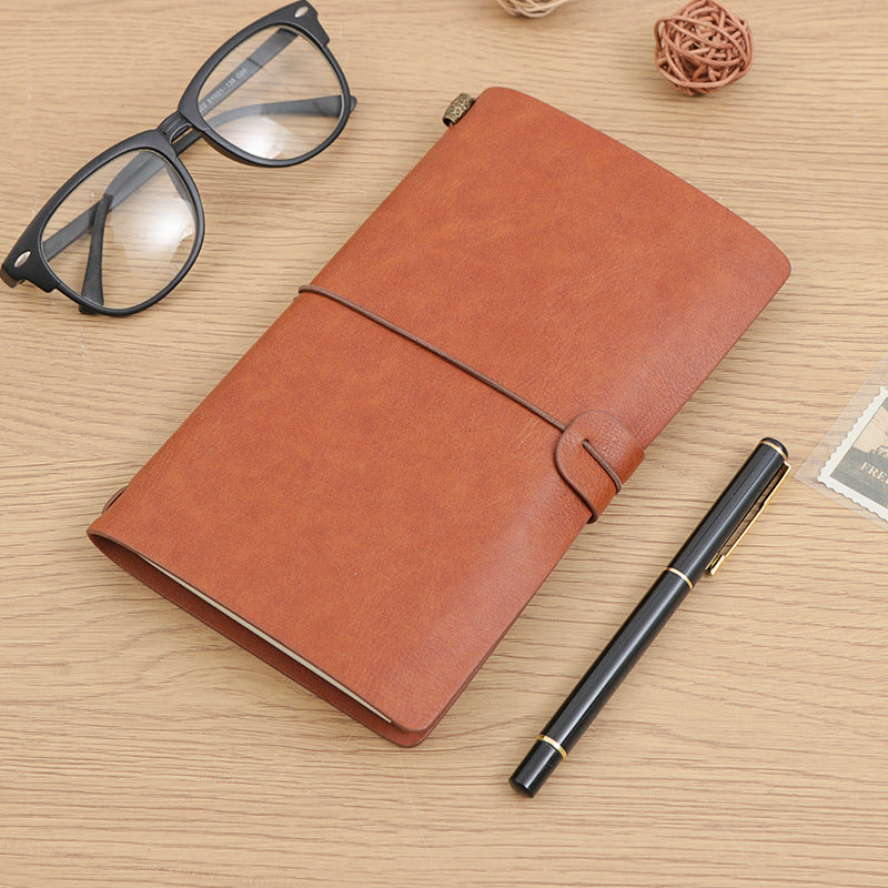 Vintage Travel Strap Kraft Paper Inside Notebook