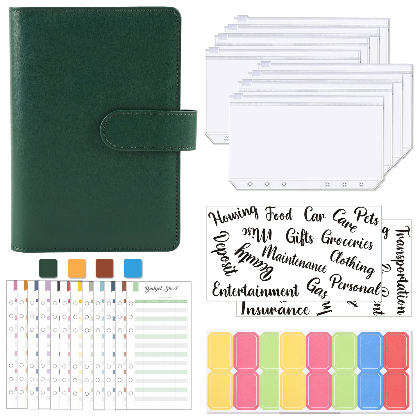 A6 Binder Budget Macaron Leather Notebook