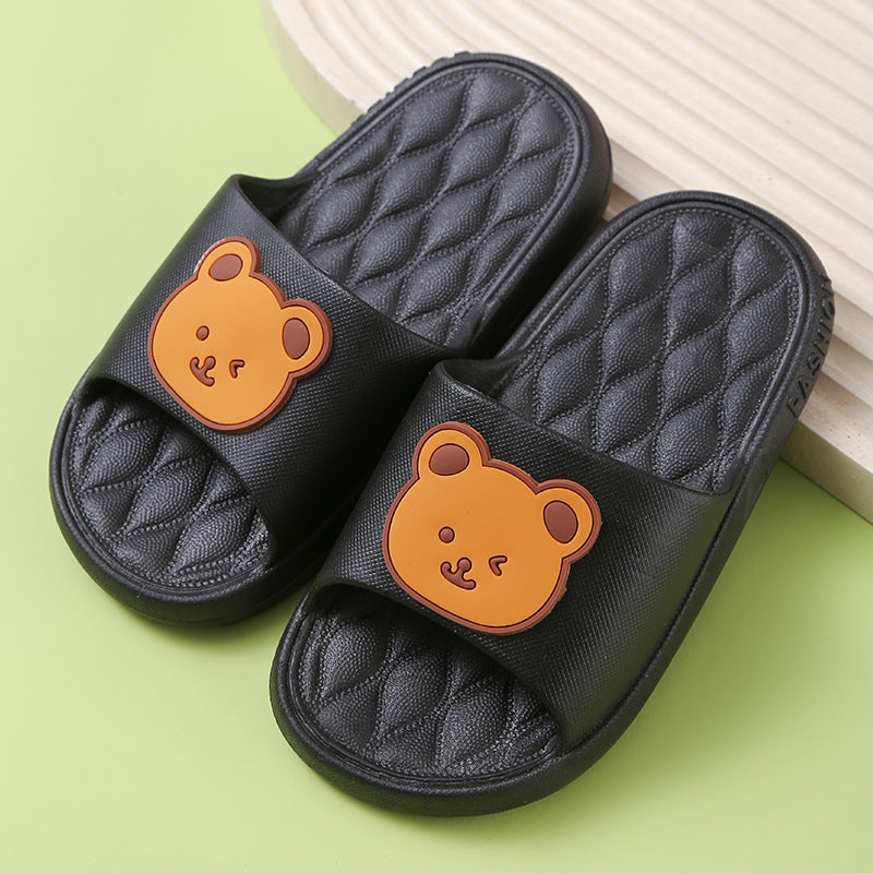 Children Kids Baby Fashion Girls Boys Casual Cartoon Cute Bear Rabbit Home Non-Slip Slippers Shoes