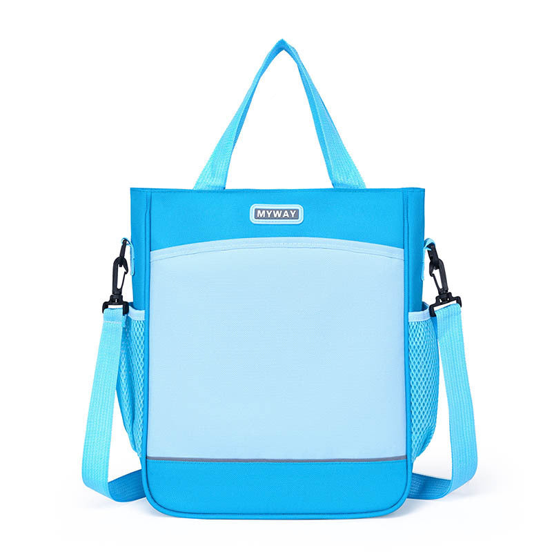 Children Fashion Girls Boys Color Matching Nylon Handbag Backpack School Bag