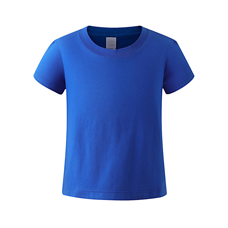 Summer Children Casual Pure Color Cotton Short Sleeve T-Shirt