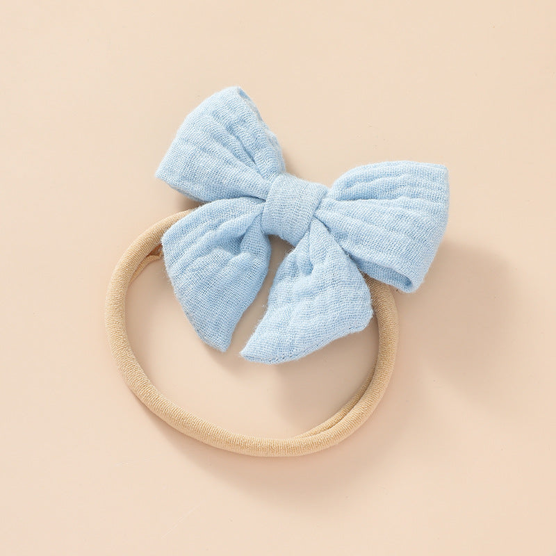 Toddlers Newborn Kid Baby Fashion Girls Bowknot Elastic Nylon Headband Hair Accessories