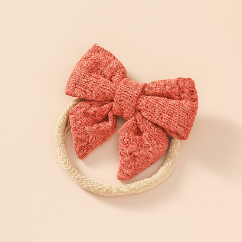 Toddlers Newborn Kid Baby Fashion Girls Bowknot Elastic Nylon Headband Hair Accessories