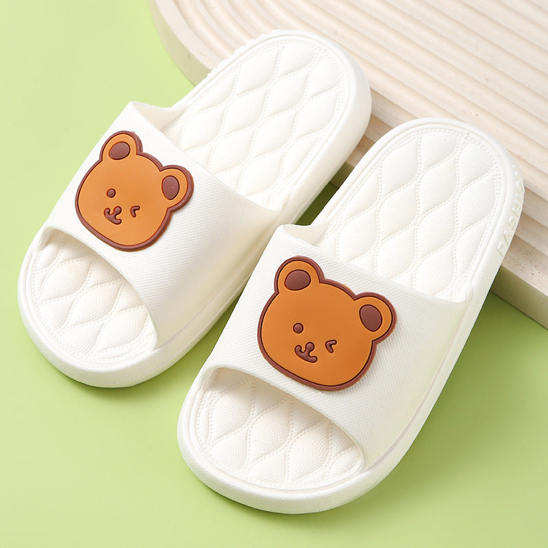 Children Kids Baby Fashion Girls Boys Casual Cartoon Cute Bear Rabbit Home Non-Slip Slippers Shoes