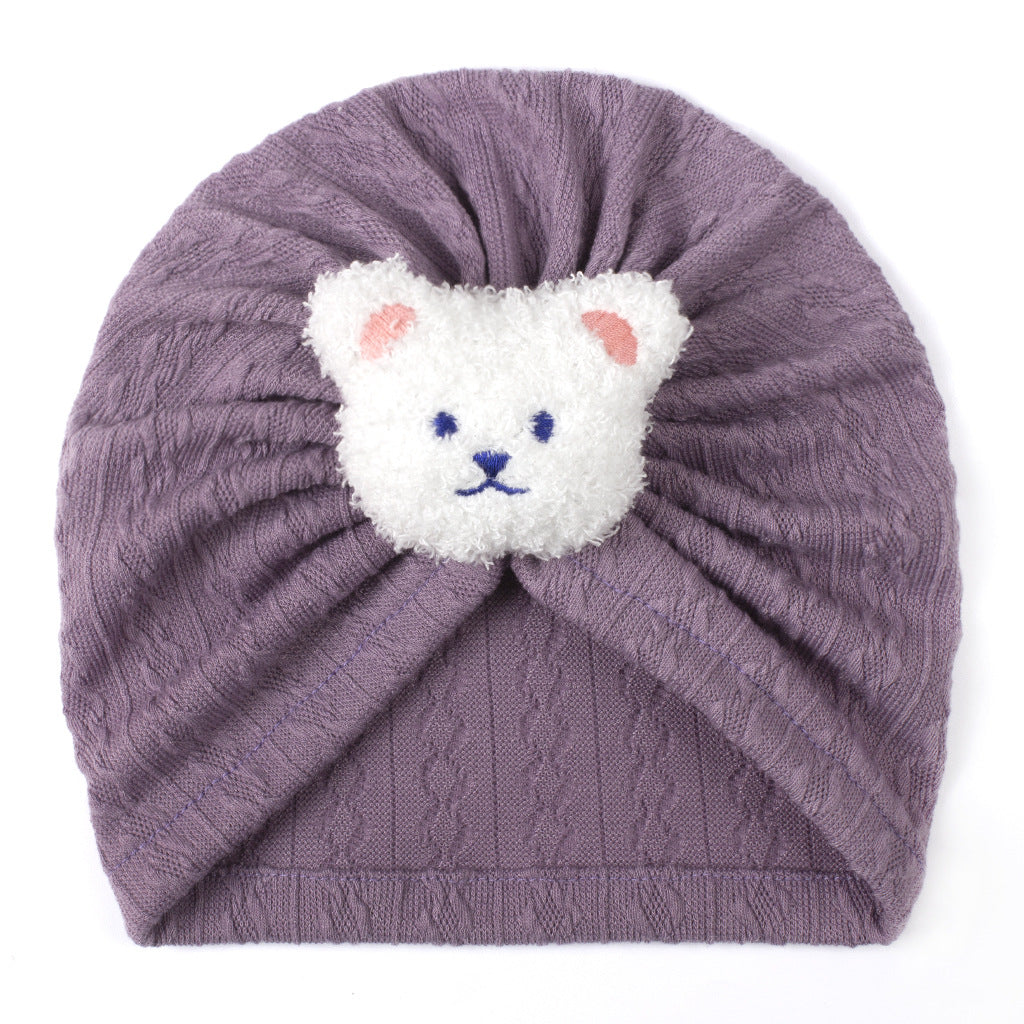 Newborn Cute Cartoon Knitwear Turban Cap
