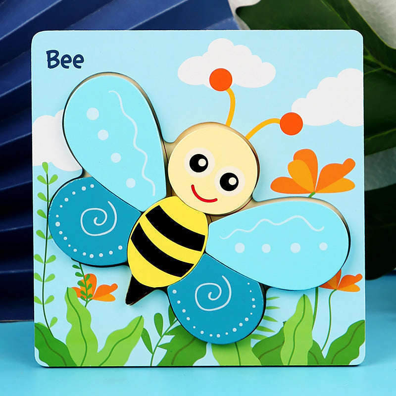 Wooden Children Three-Dimensional Puzzle Intelligence Toys