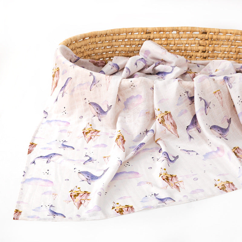 Baby Bamboo Cotton Gauze Bath Towel Newborn Blanket