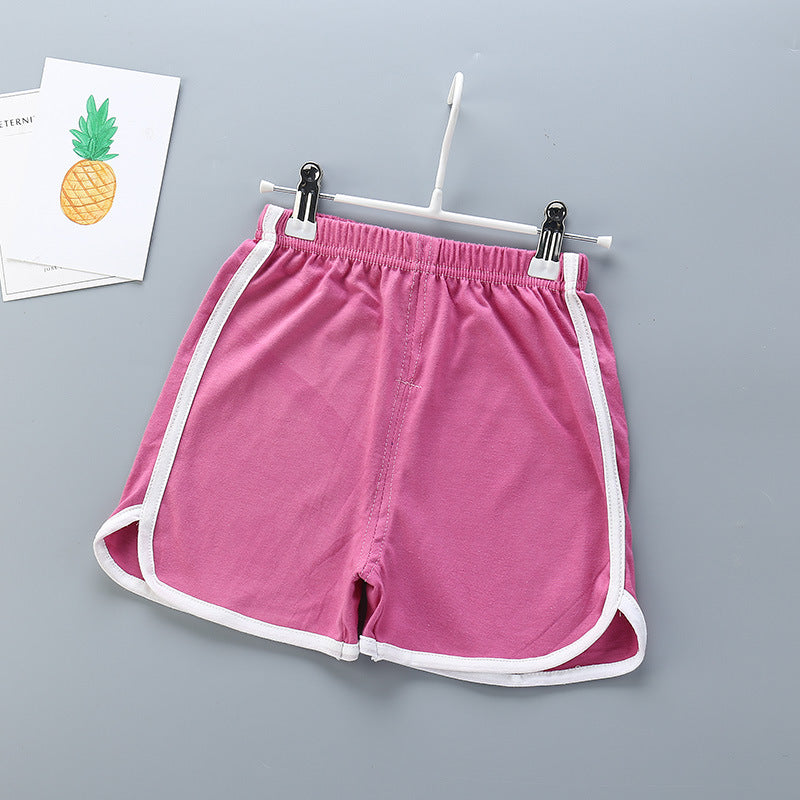 Kids Basic Elastic Casual Beach Shorts