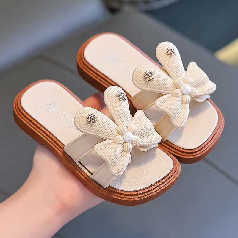 Girls Fashion Bow Slippers