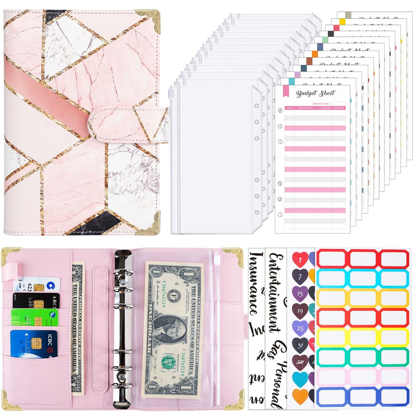 A6 Loose-Leaf Color Book Printing Leather PU Notebook