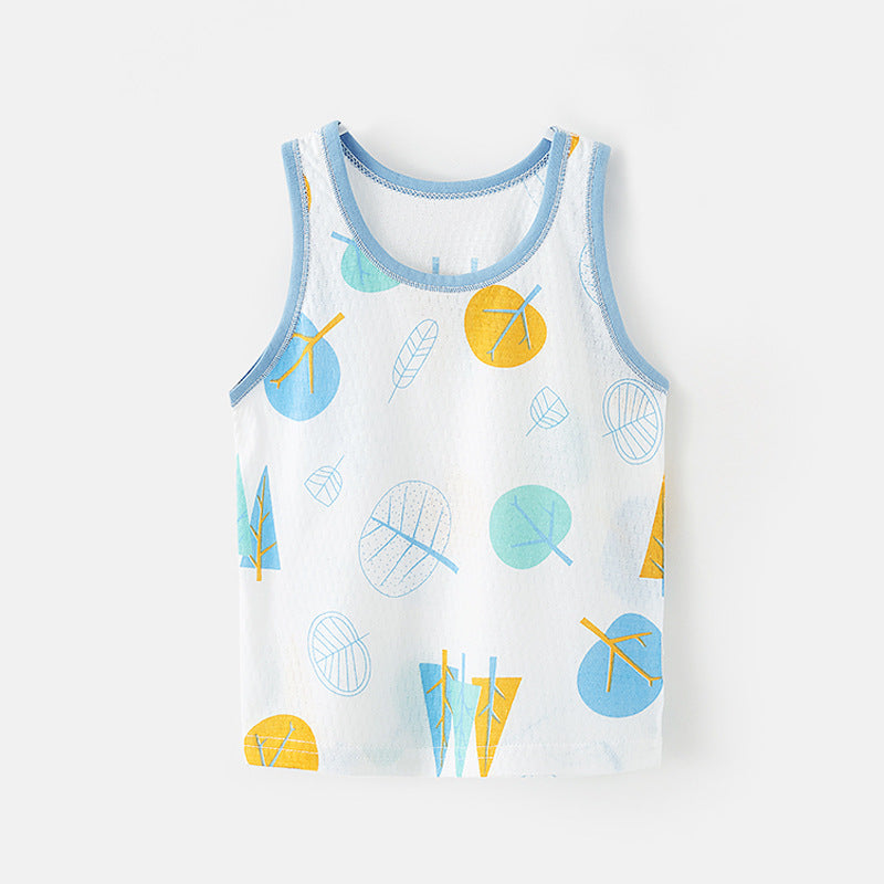 Kids Toddler Boys Girls Casual Cute Cartoon Print Tank Top