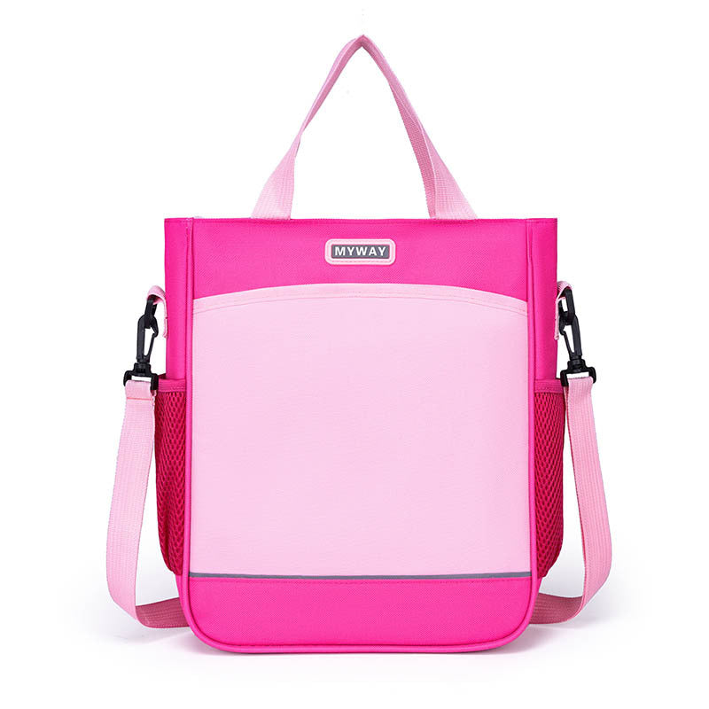 Children Fashion Girls Boys Color Matching Nylon Handbag Backpack School Bag
