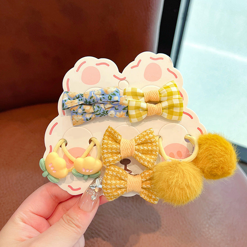 Kids Girls Cute Sweet Bow Hair Rings
