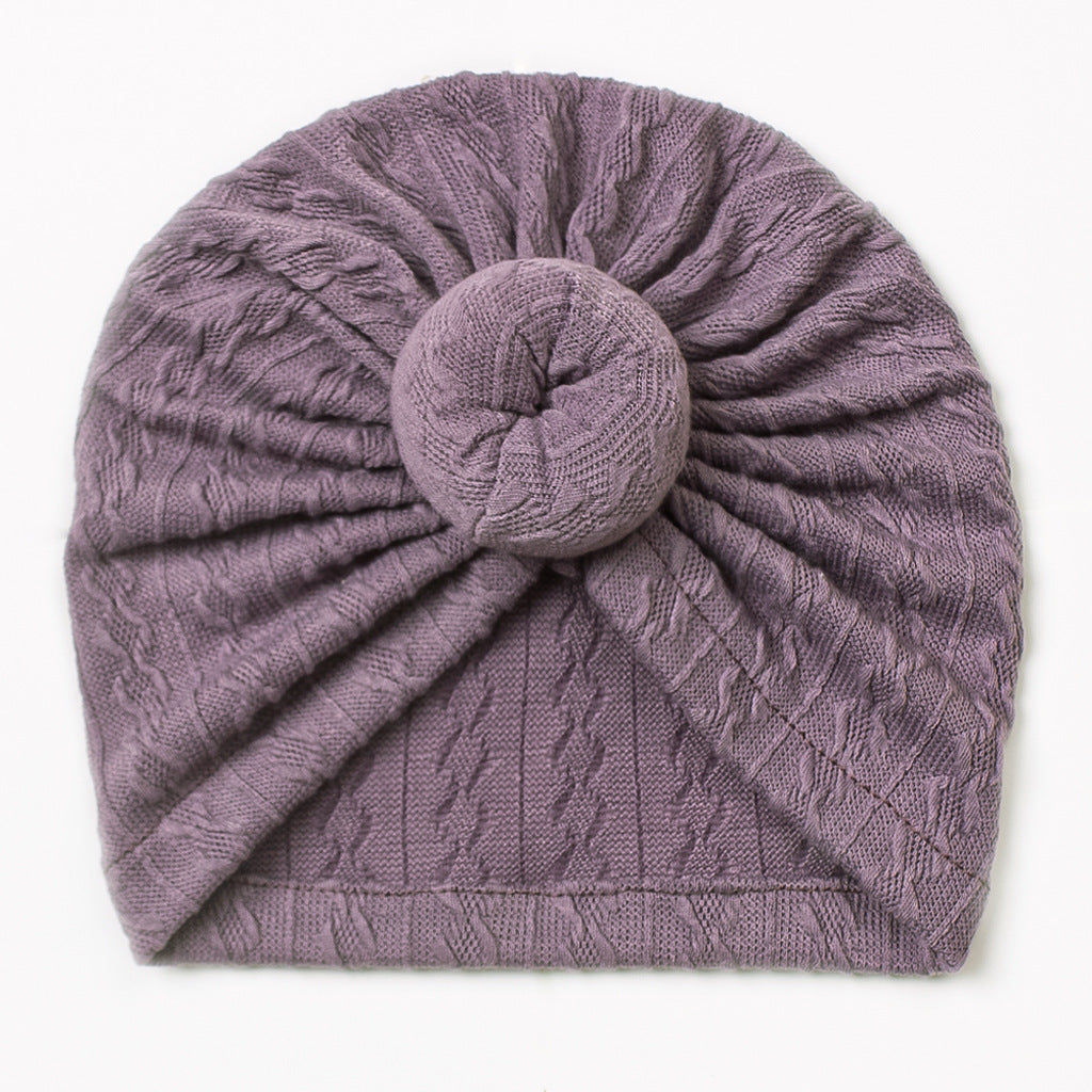 Toddlers Newborn Baby Cute Solid Color Knot Cap