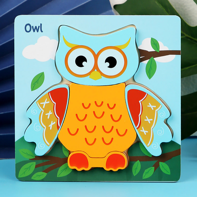 Wooden Children Three-Dimensional Puzzle Intelligence Toys