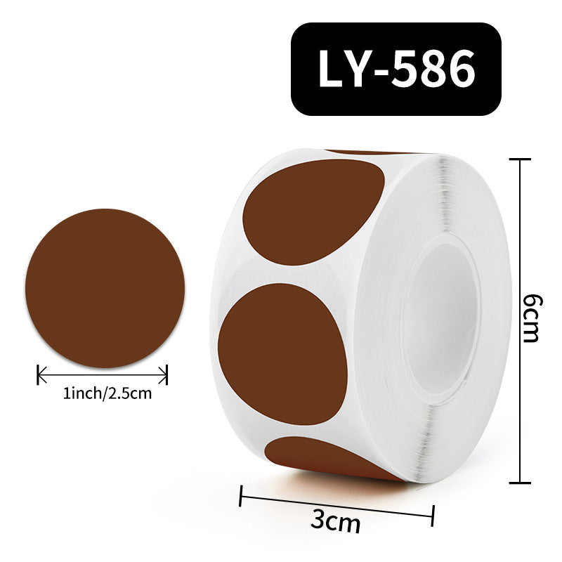 500-Pieces Multicolor Dot Round Seal Sticker