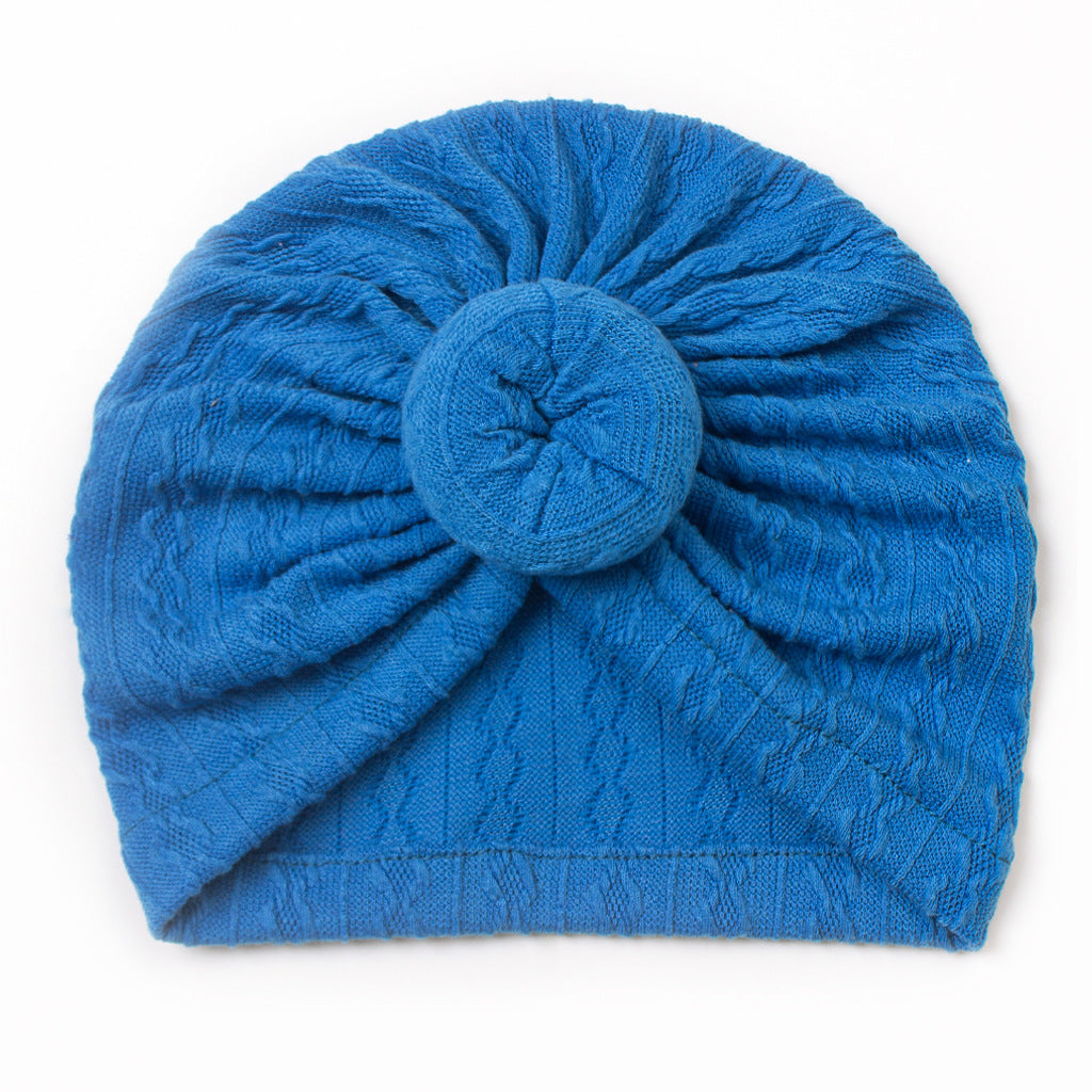 Toddlers Newborn Baby Cute Solid Color Knot Cap