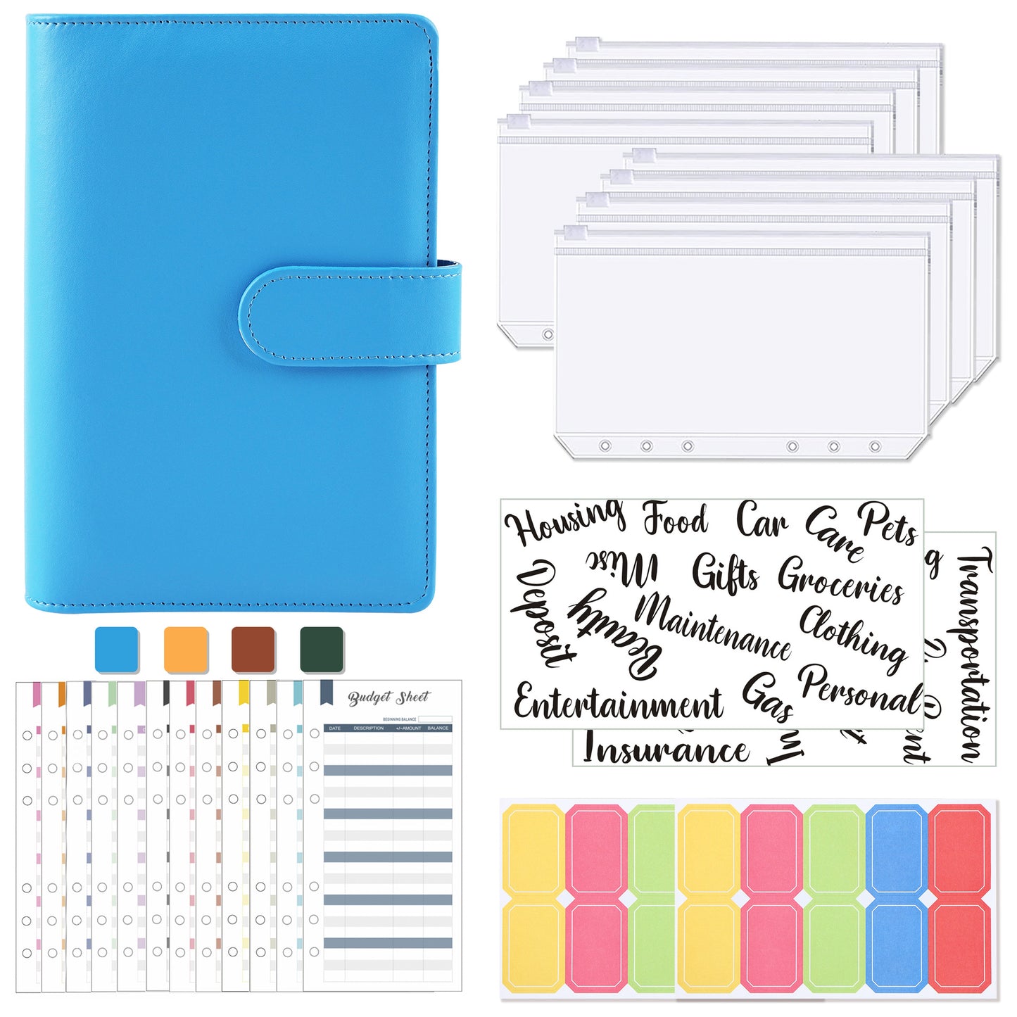 A6 Binder Budget Macaron Leather Notebook