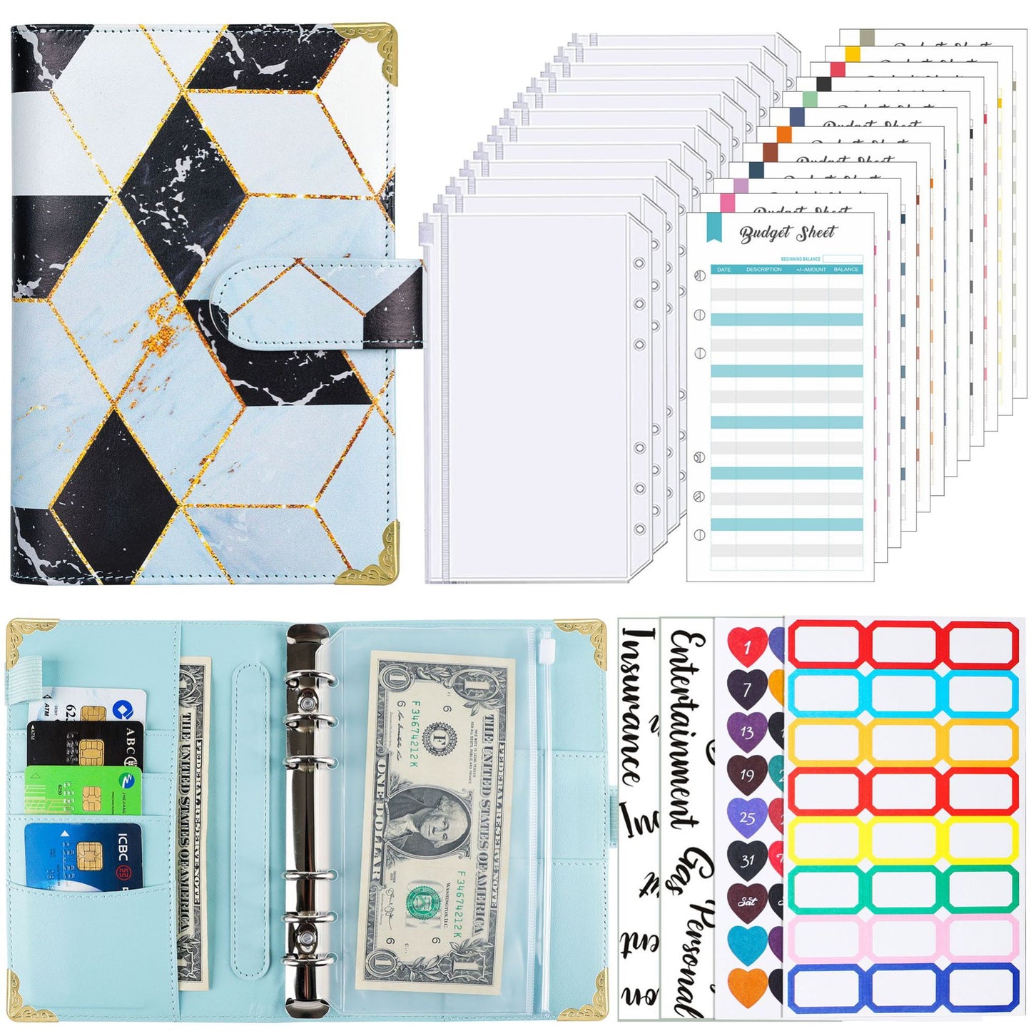 A6 Loose-Leaf Color Book Printing Leather PU Notebook