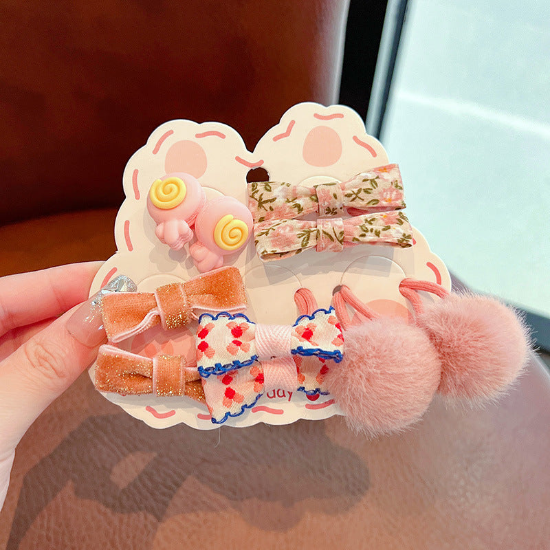 Kids Girls Cute Sweet Bow Hair Rings