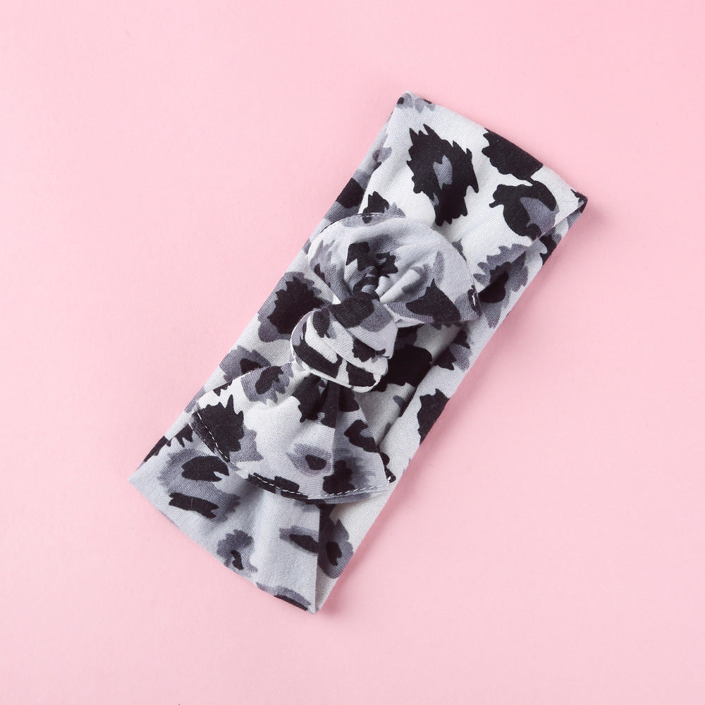Toddlers Newborn Baby Girls Tie-Dye Printed Bow Headband