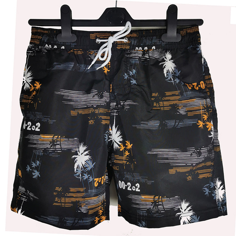 Boy'S Casual Printed Loose Beach Swim Trunks