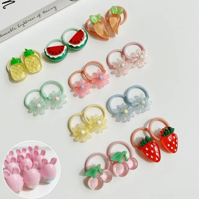Kids Girls Cute Sweet Hair Rings