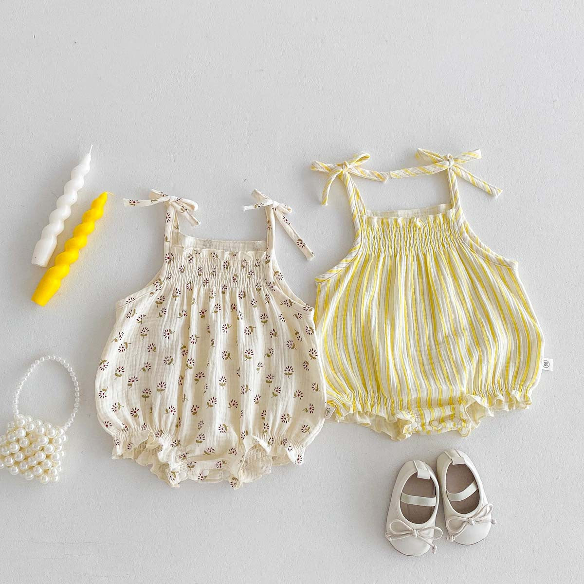 Kids Baby Girls Casual Cute Tiny Flower Sleeveless Romper