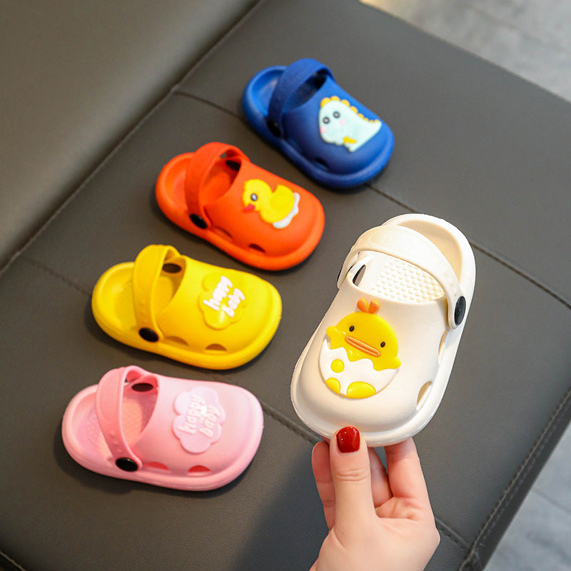 Children Kids Baby Fashion Girls Boys Cartoon Duck Soft Sole Casual Clogs Slippers Shoes