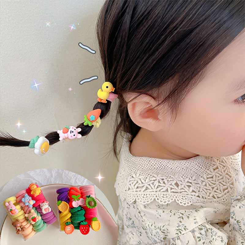 Kids Girls Cute Sweet Cartoon Hair Rings