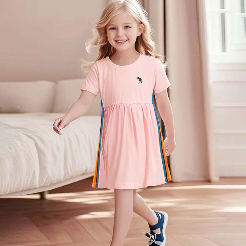 Kids Toddler Girls Casual Cute Short Sleeve Dress