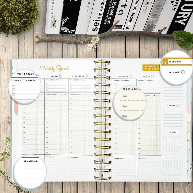 88 Pages A5 Agenda Planner Notebook Diary Weekly Monthly Planner Schedules Organizer Notebook For School Stationery Officer
