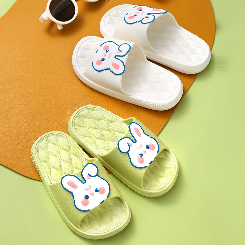 Children Kids Baby Fashion Girls Boys Casual Cartoon Cute Bear Rabbit Home Non-Slip Slippers Shoes
