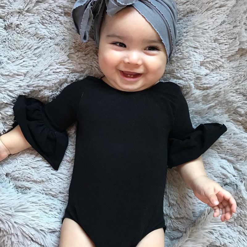 Kids Baby Girls Flare Sleeve Baby One-Piece Rompers
