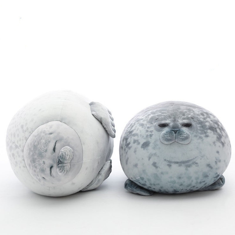 Angry Blob Seal Pillow Chubby 3D Novelty Sea Lion Doll Plush Stuffed Toy
