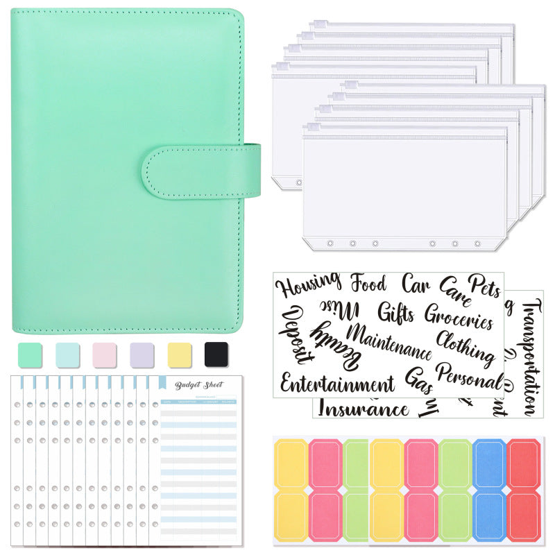 A6 Binder Budget Macaron Leather Notebook