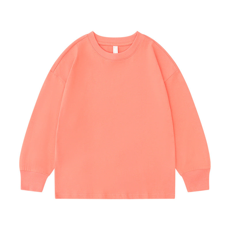 Children'S Casual Cotton Custom Logo Long Sleeve T-Shirt