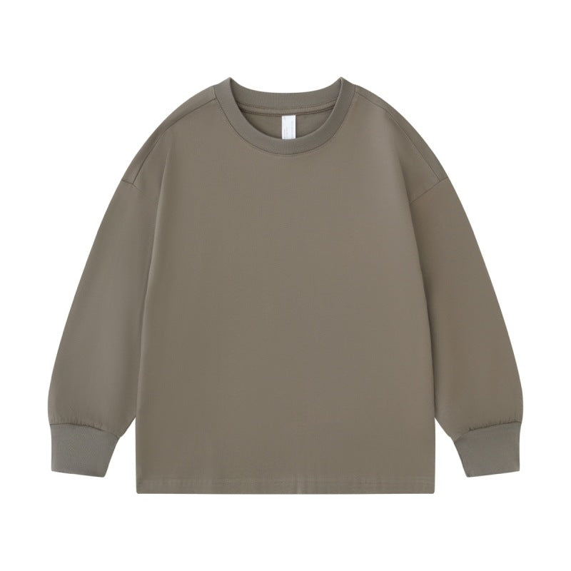Children'S Casual Cotton Custom Logo Long Sleeve T-Shirt